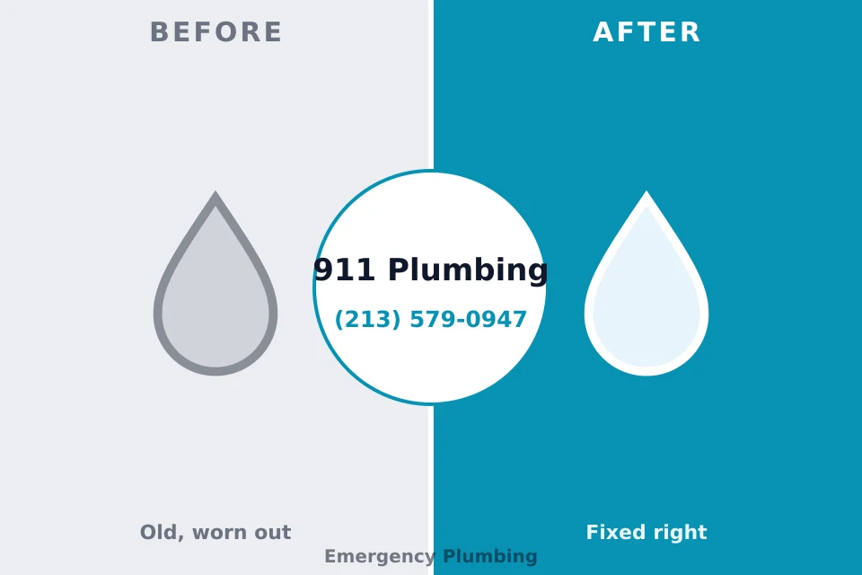 Before and after: plumbing company McDonald, OH